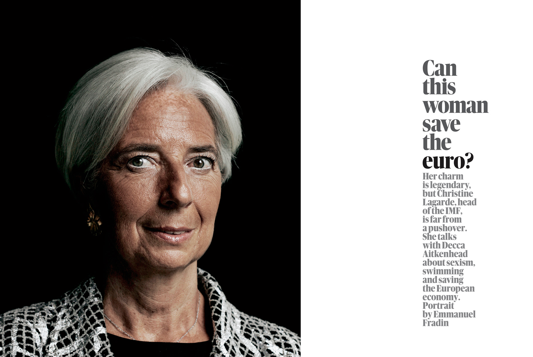 For the Guardian Week End Magazine - Christine Lagarde - F.M.I.